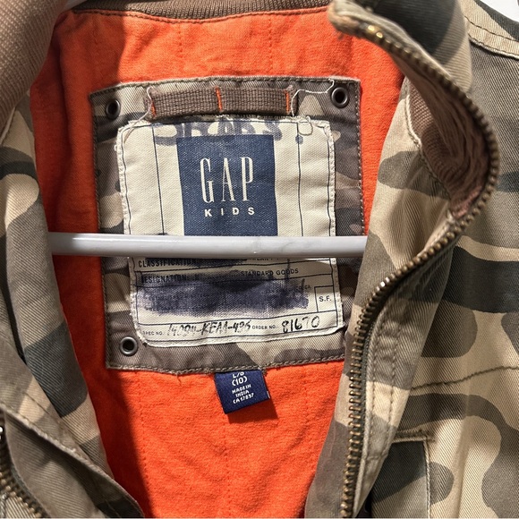 Gap Boys Jacket Green Camouflage S 10 - Picture 7 of 9
